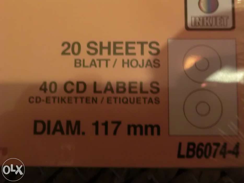 Etiquetas para cd/dvd