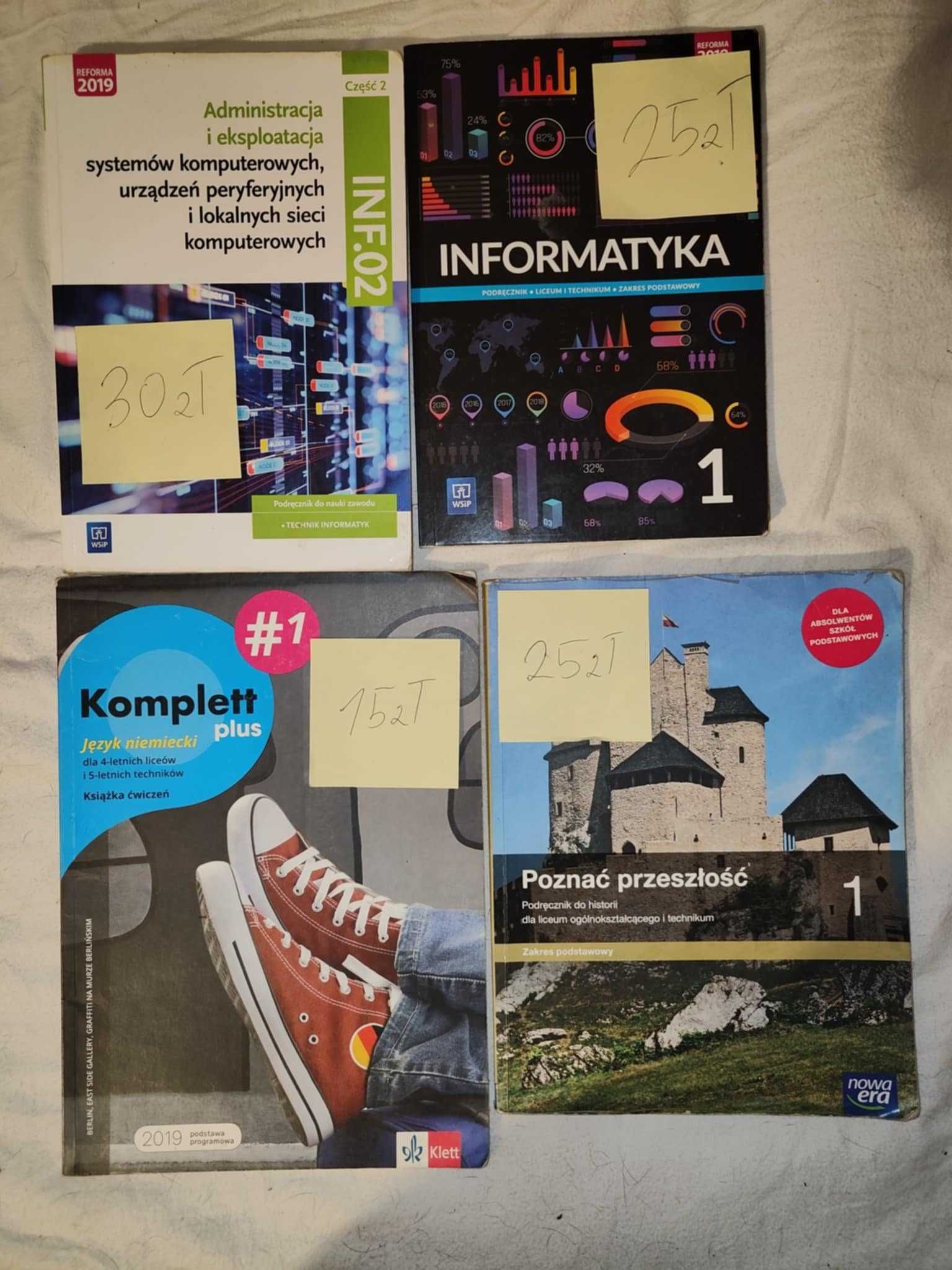 Technikum i liceum. Podręczniki i ćwiczenia z klas 1 , 2 i 3