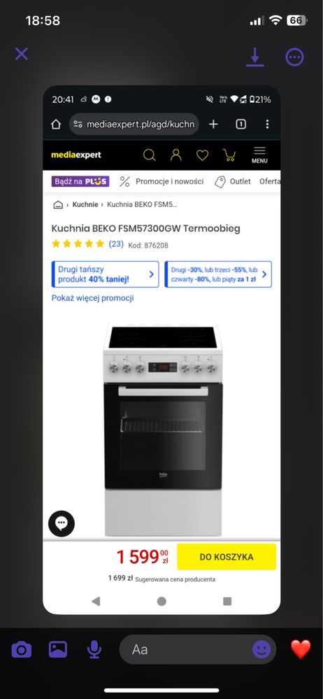 Kuchenka elektryczna Beko
