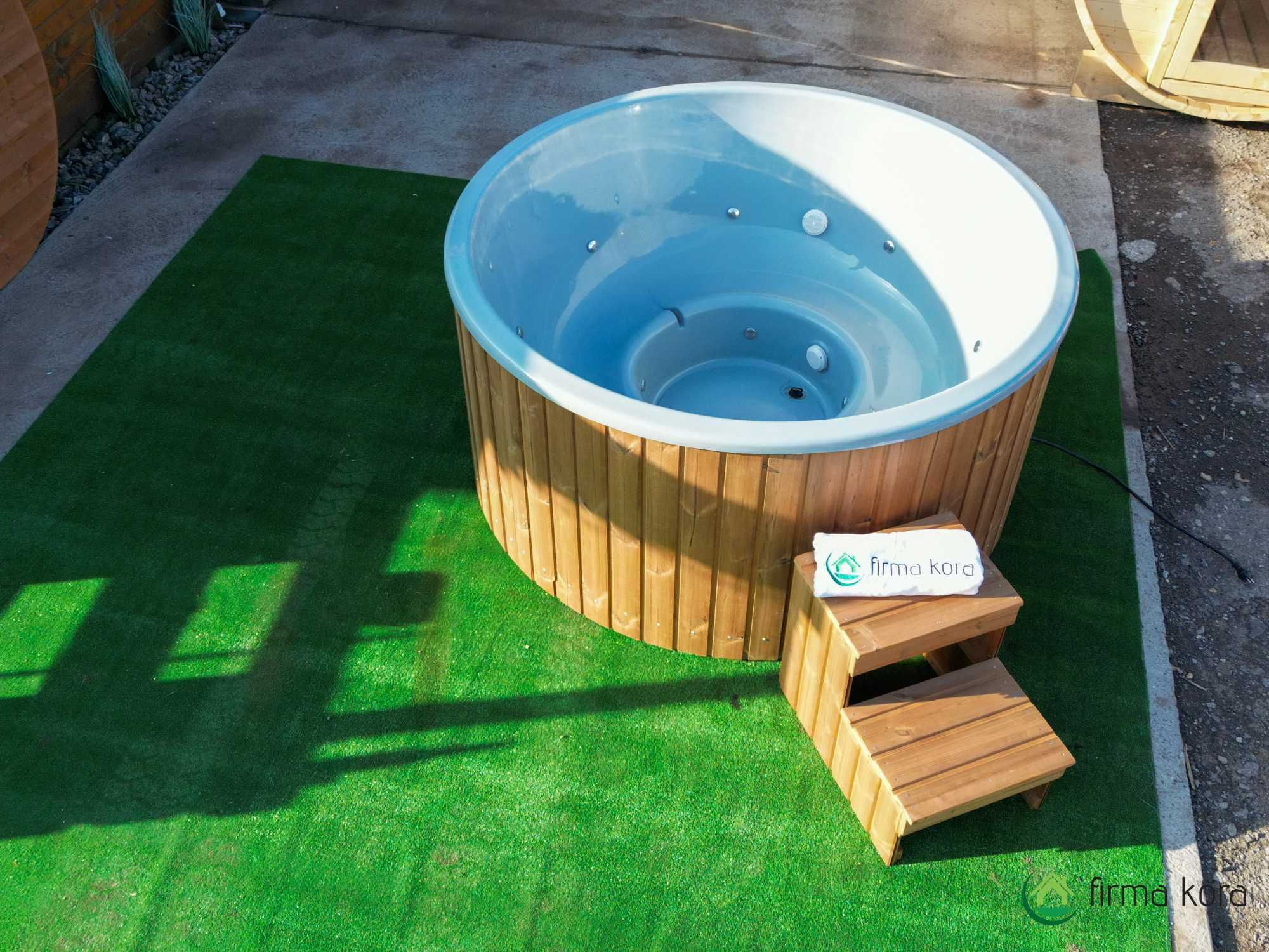 Balia 200cm thermodrewno Hot Tub z wkładem jacuzzi beczka RATY