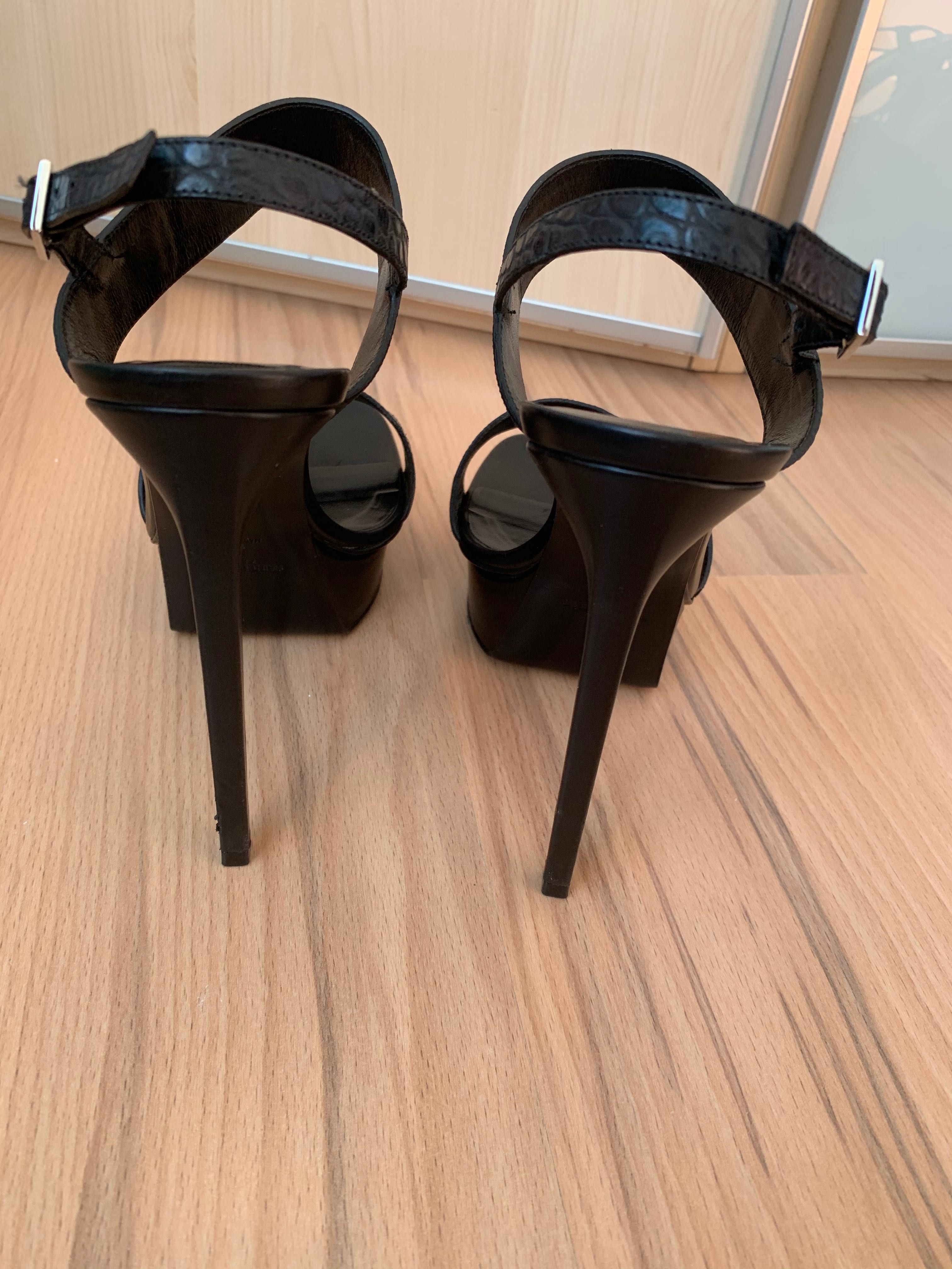 Saint Laurent szpilki bianca ysl sandały Tribute