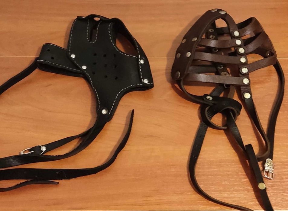 Продам шкіряні намордники для великих собак.