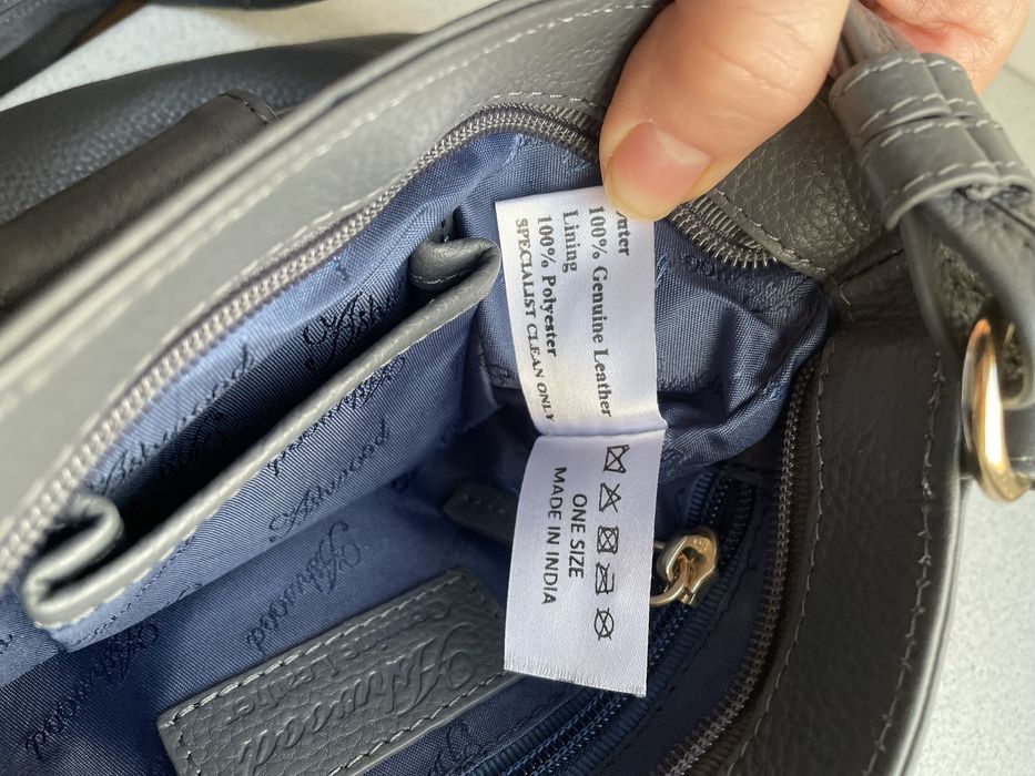 Сумка шкіряна  ( планшетка) темно графітового кольору