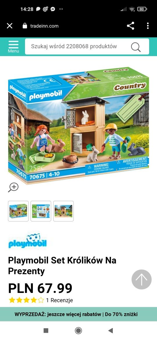 Playmobil Farma królików.