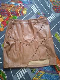 Шкіряна юбка нова, коричнева. Виготовлено в Італії