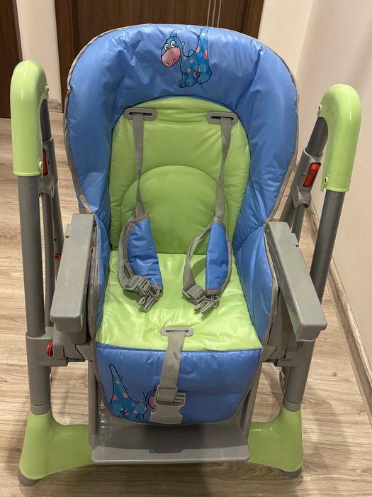 Niebiesko zielone krzesełko do karmienia dla dzieci Baby mix