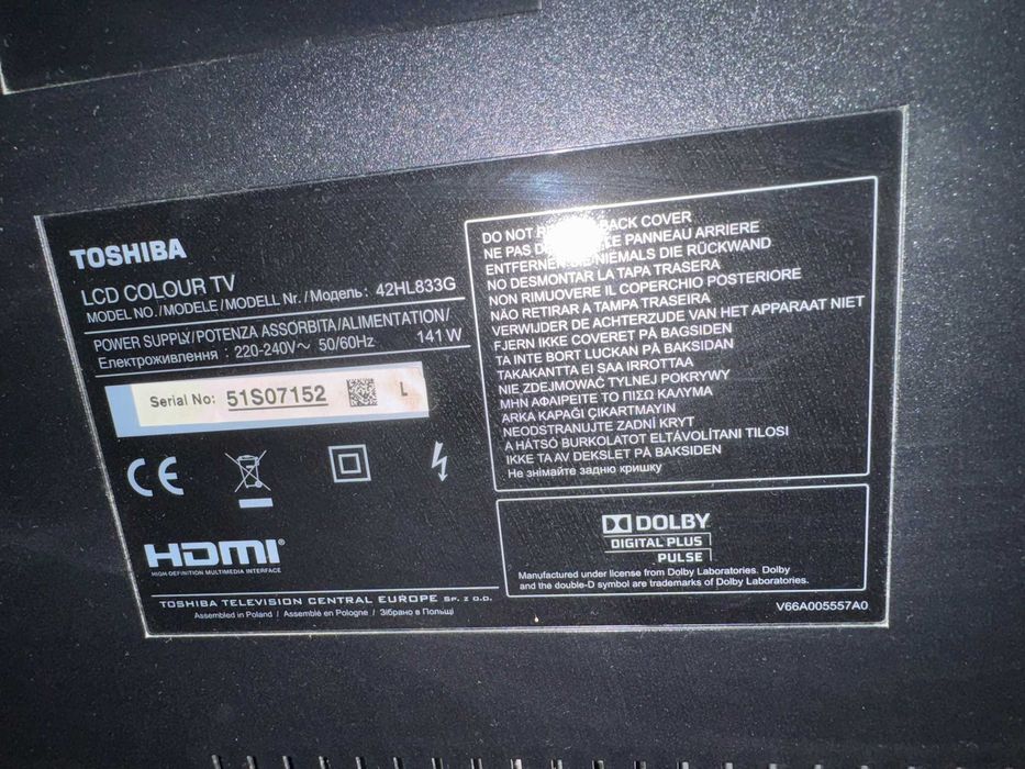 TV Toshiba 42HL833G