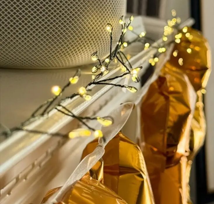 Гірлянда роса - мішура зелений дріт USB RGB, тепла 5, 10, 20, 30,