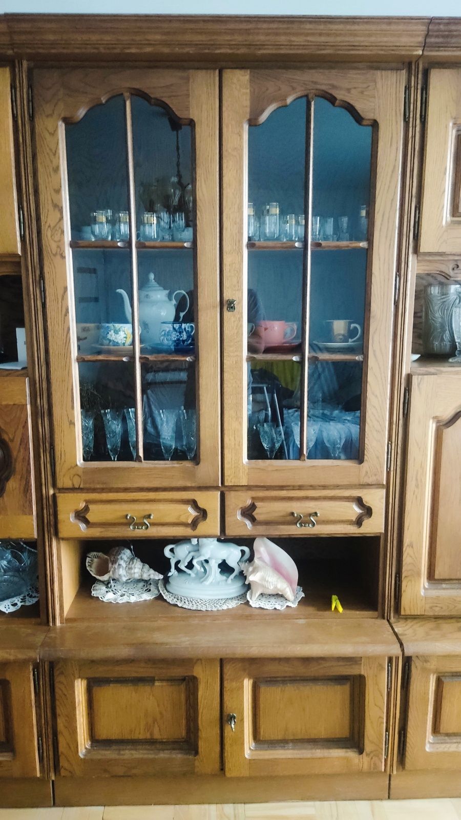 Meblościanka z litego drewna! Meble dębowe kupione w Niemczech sta BDB