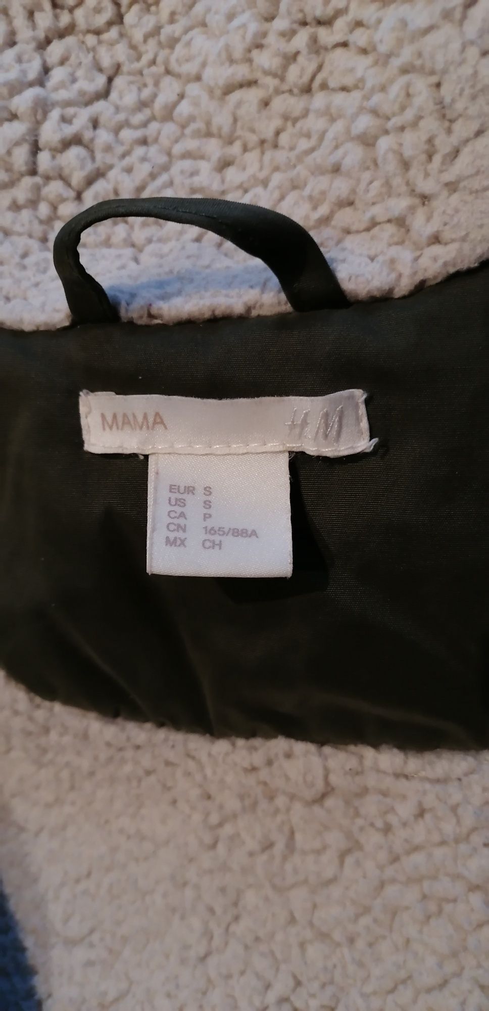 Kurtka ciążowa parka z kożuszkiem H&M MAMA