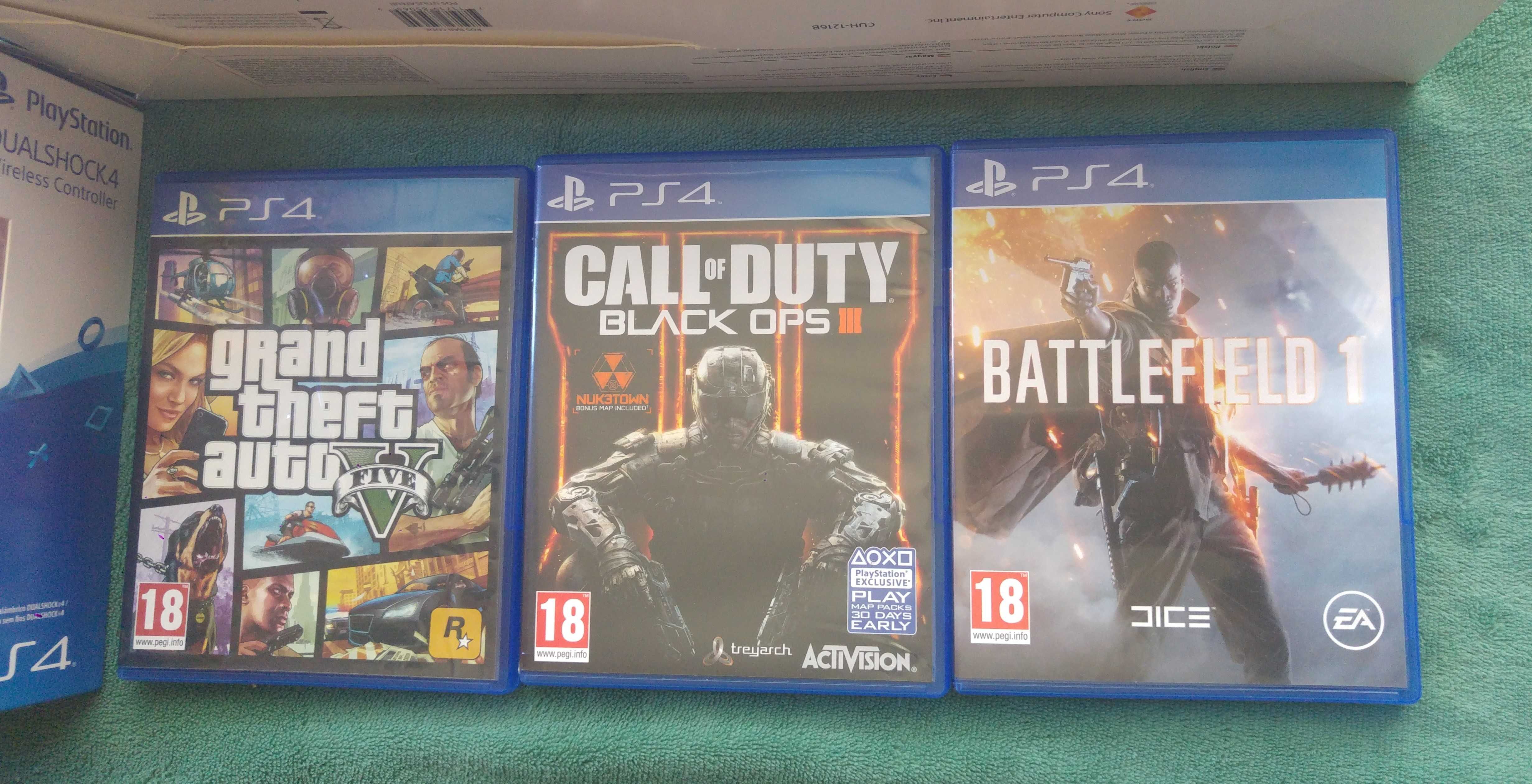 PS4 1TB Edição Limitada Black Ops 3 - 3 Jogos - Comando Extra