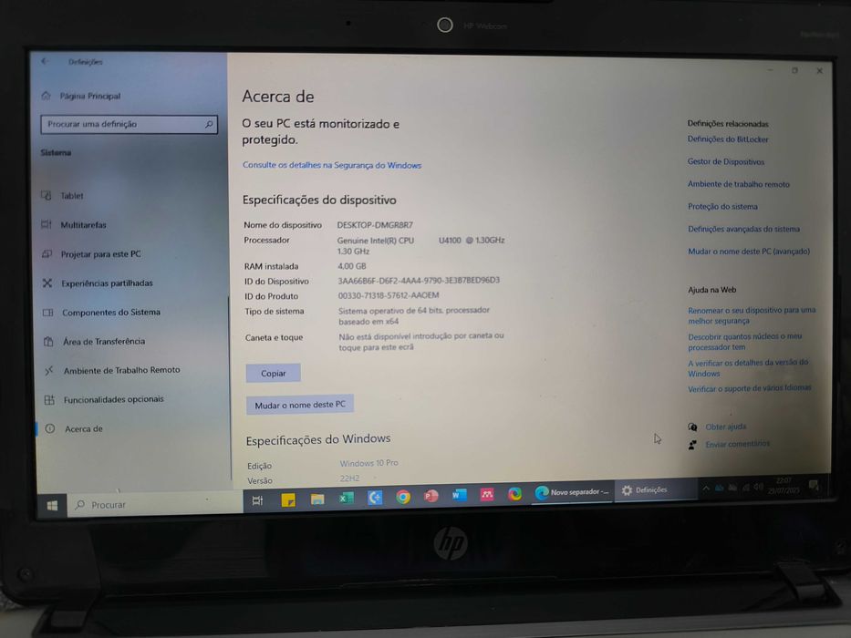 Portátil HP Pavilion dm3-1050ep – 4GB RAM + SSD 240GB (opcional)