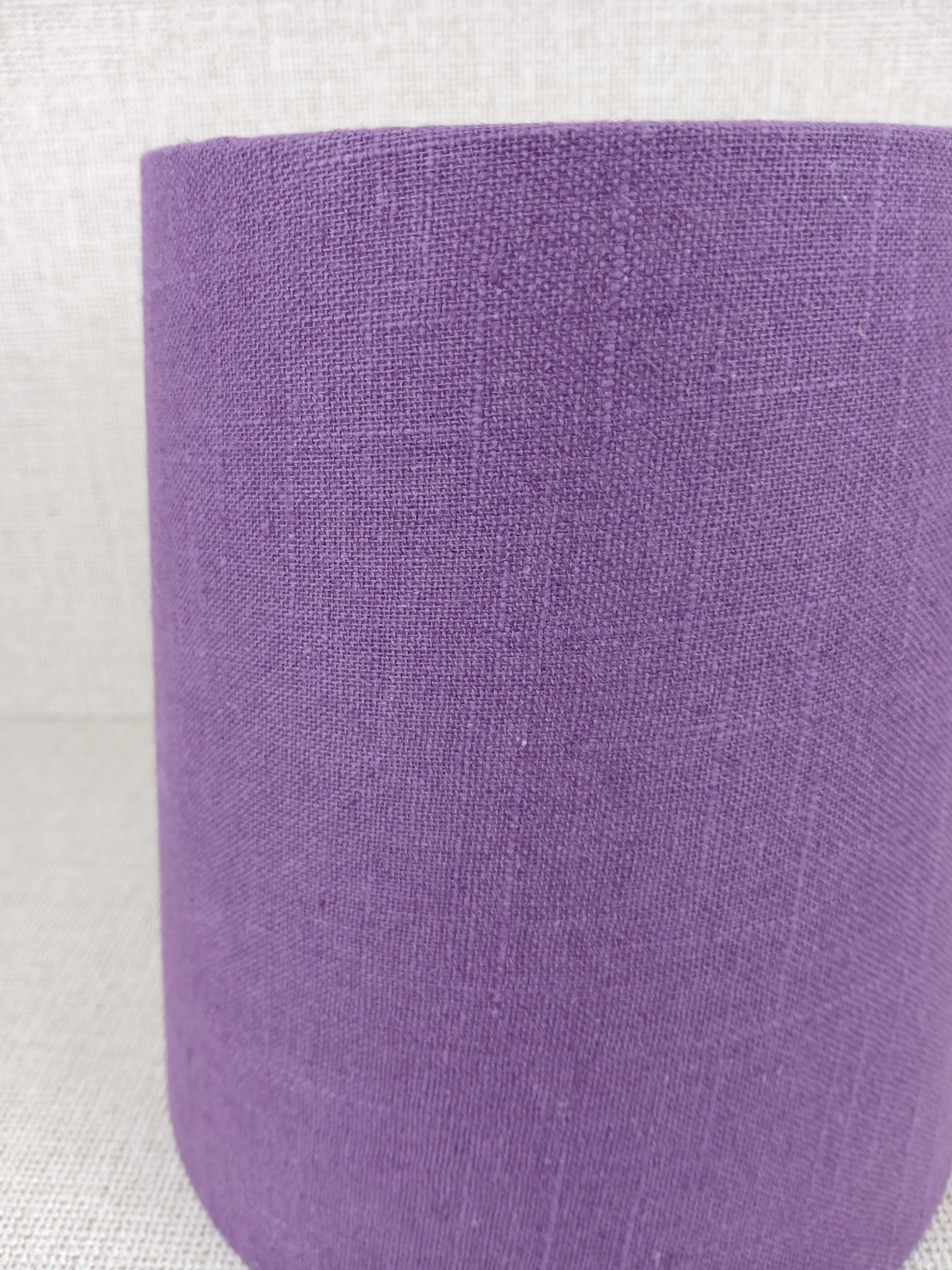 Piękny abażur do lampki Fioletowy stożek Nowoczesny styl Len H 20 cm