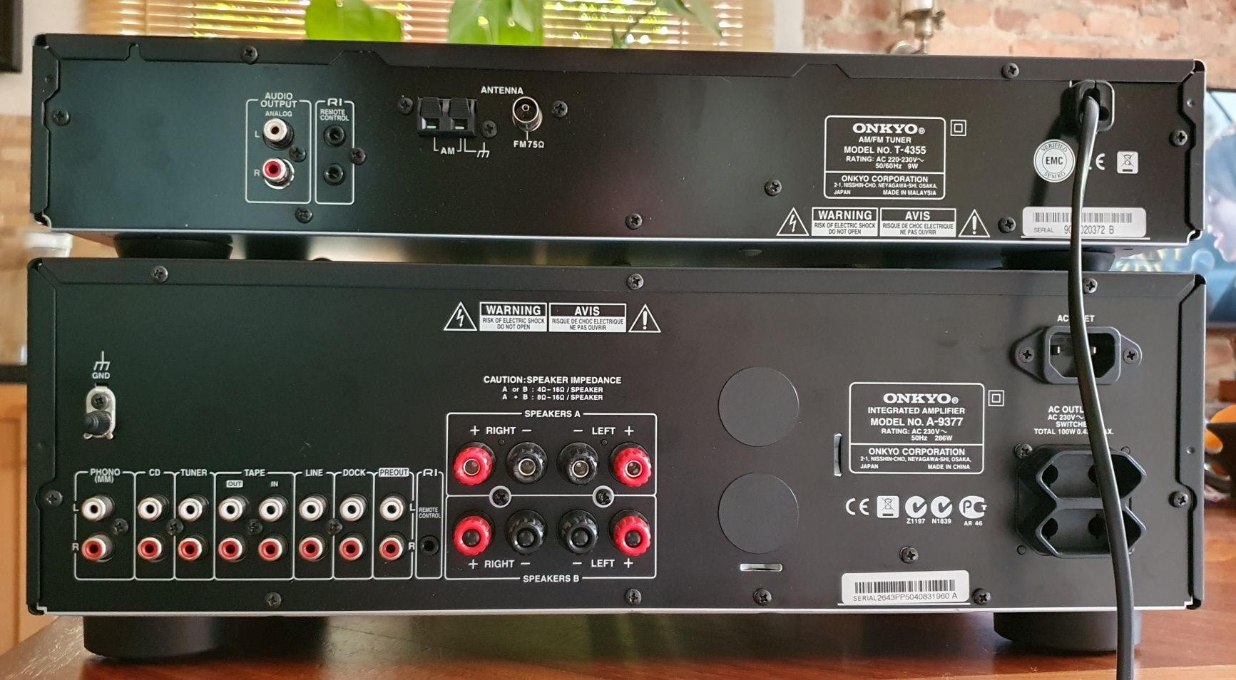 Onkyo wzmacniacz A-9377 tuner T-4355 super stan