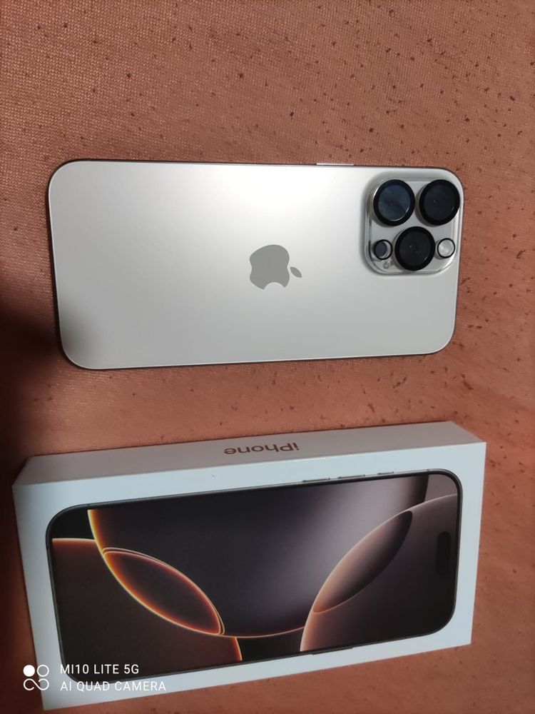 Iphone 16 pro max 256gb titanium deserto como novo