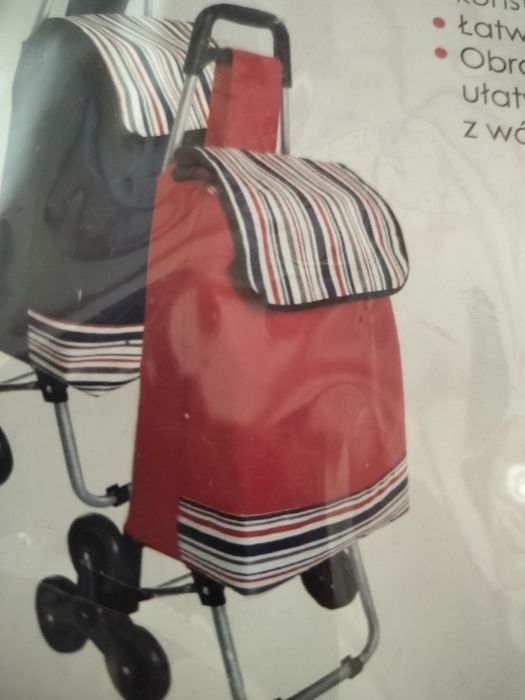 Wózek reh zakupy asystent med schodów kółka czerwony
