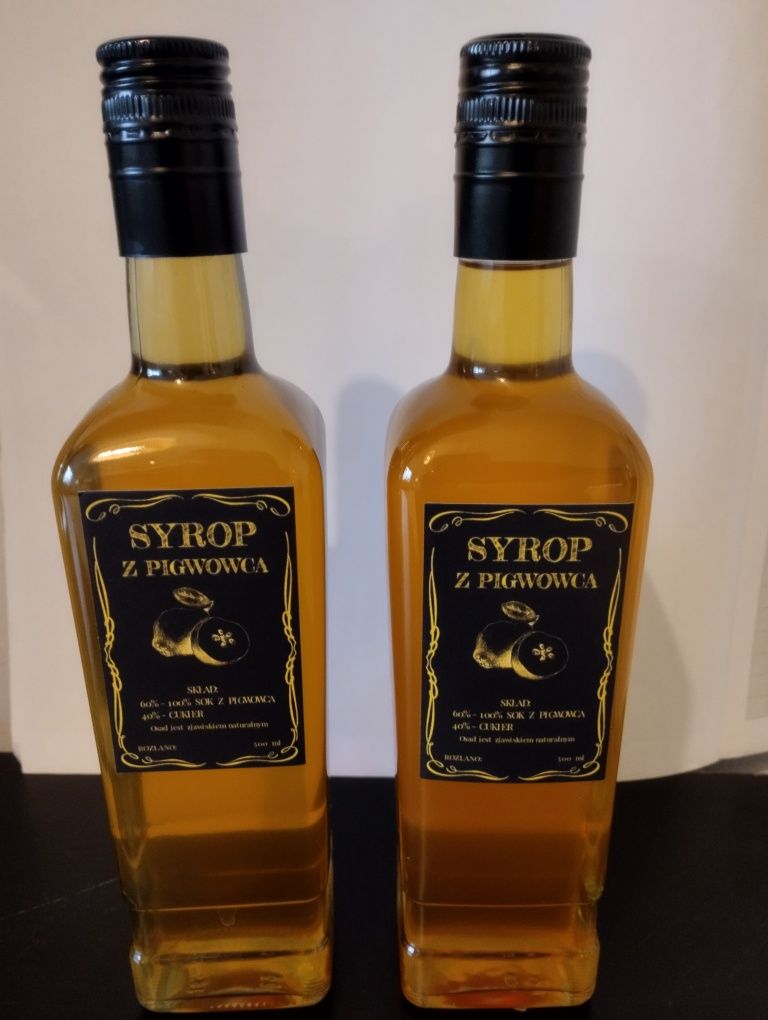 Syrop z pigwowca  500ml. Przygotowywany i rozlewany przed wysyłką.