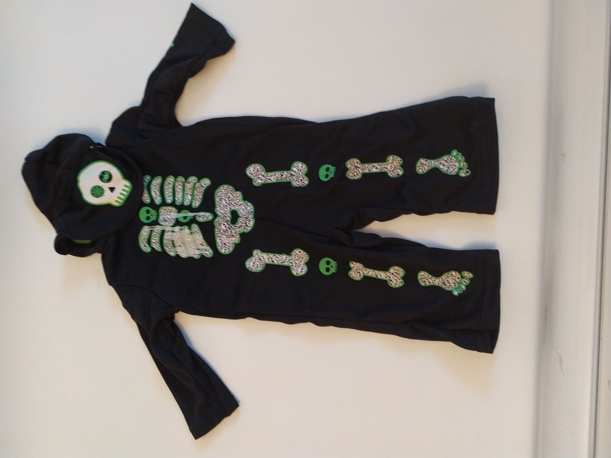 Strój przebranie kostium kombinezon kościotrup Halloween szkielet 6-9m