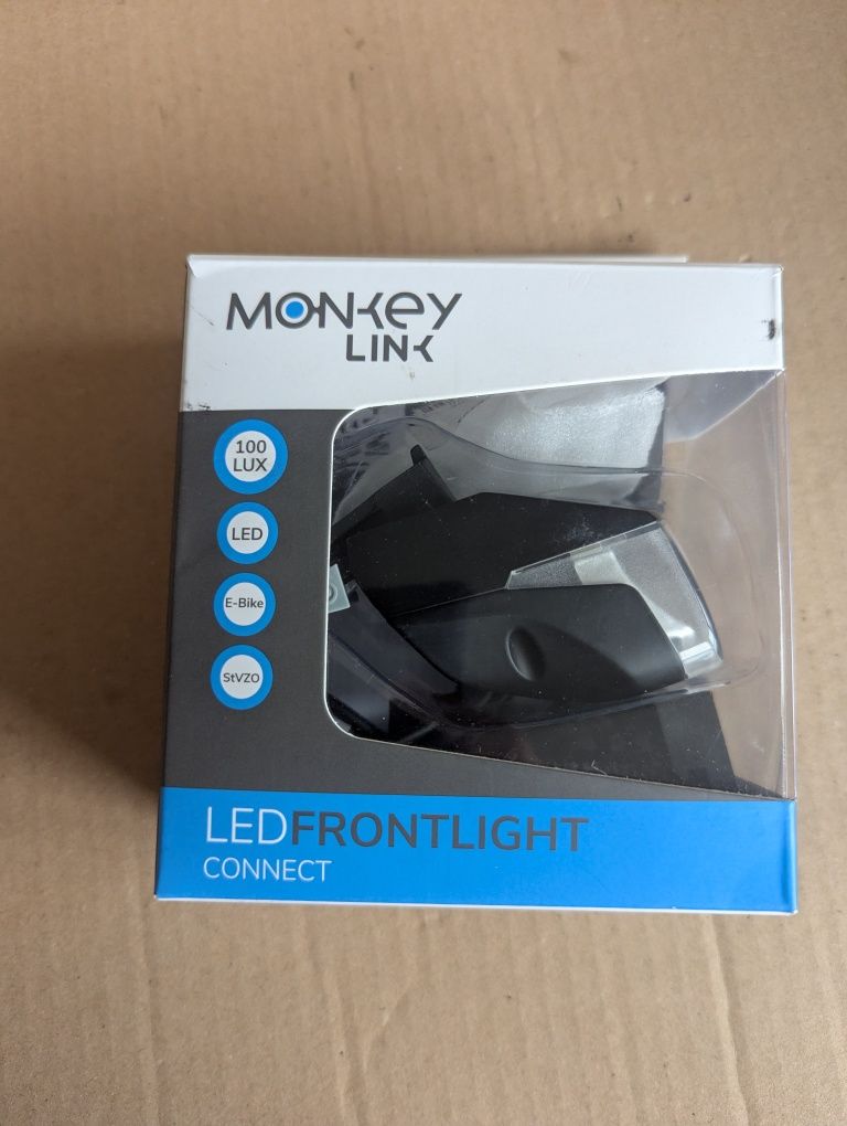 MonkeyLink Light Connect 100 Lux Przednie światło + wspornik Brose