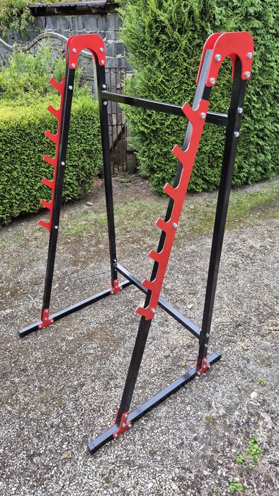 Stojak na sztangę wielopoziomowy, bramowy.