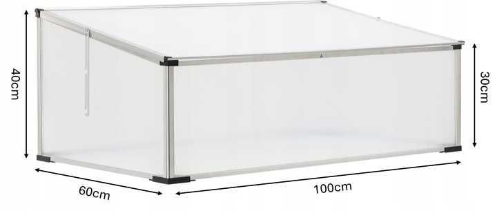 SZKLARNIA mini ROZSADNIK 100x60x40 CM z poliwęglanu + GRATIS TUN3972