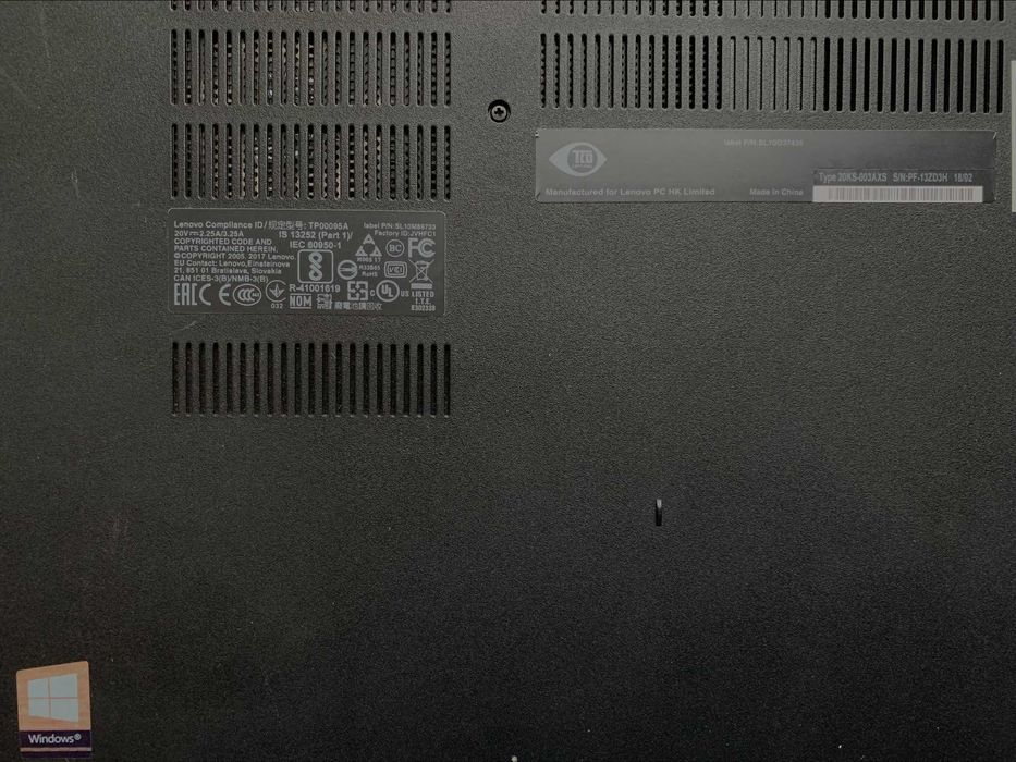 Ноутбук 15.6" Lenovo ThinkPad E580 (дискретное видео, Win11 Pro/macOS)