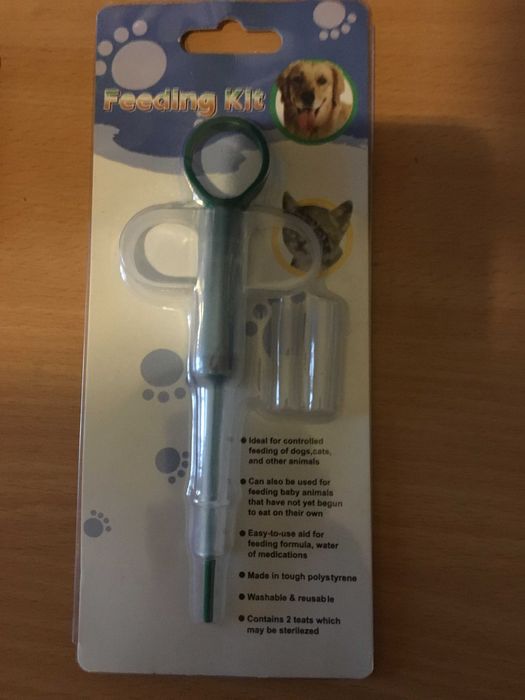 Seringa para alimentar medicar gatos