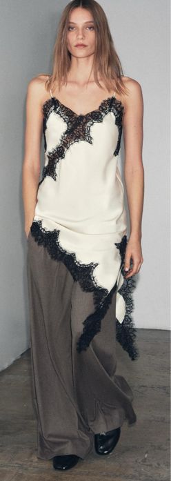 Satynowa sukienka ZARA, L/XL