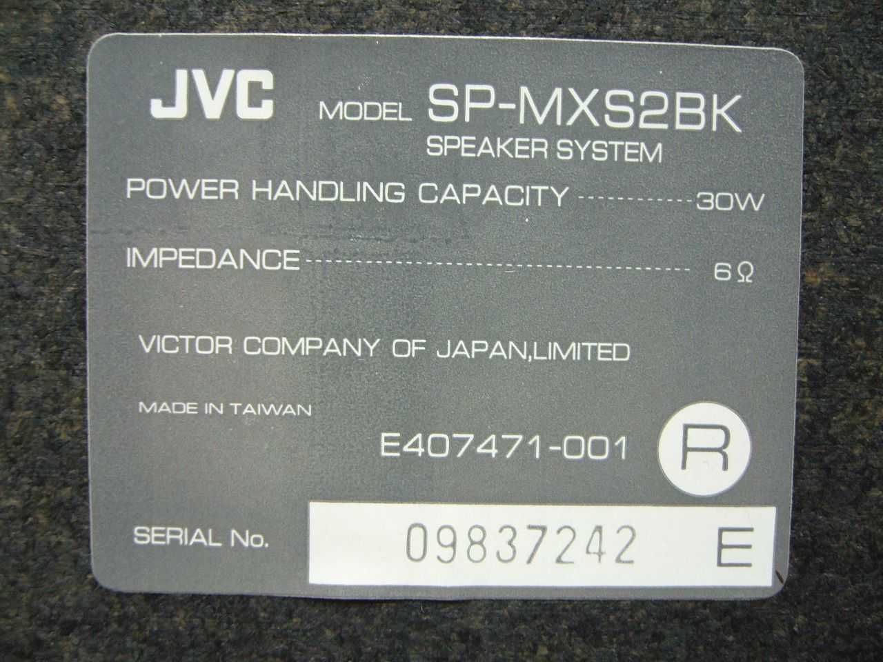 Wieża JVC model CA-MXS2BK