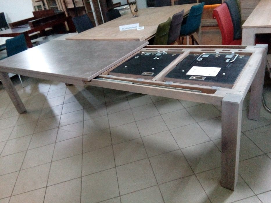 Duży stół Ermondo z powłoką ceramiczną 200cm+2x50cm H&H