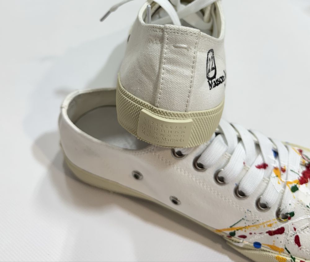 кеды Maison Margiela Tabi White Paint Sneaker 39 40