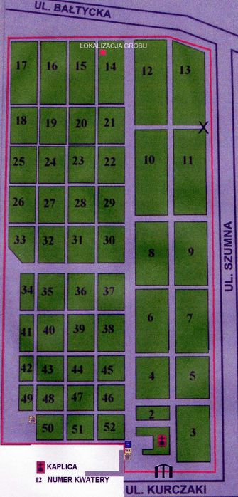 grób na cmentarzu św. Wojciecha ul.Kurczaki
