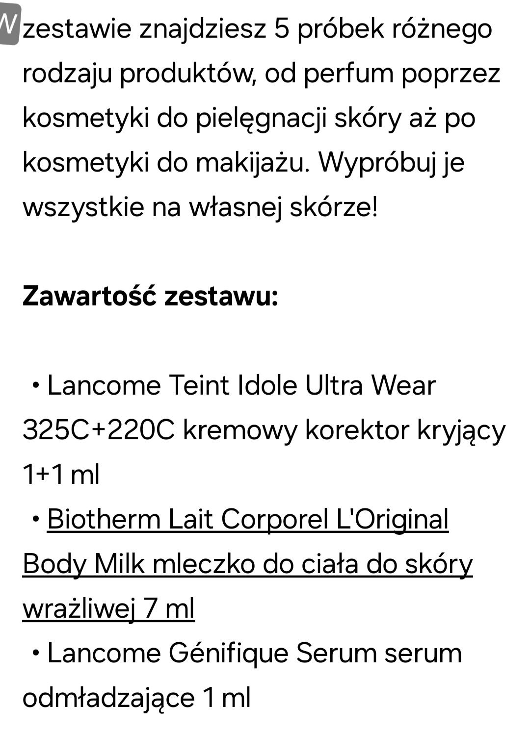Zestaw kosmetyków.  Beauty Discovery Box Notino Le Peau Lumineuse.