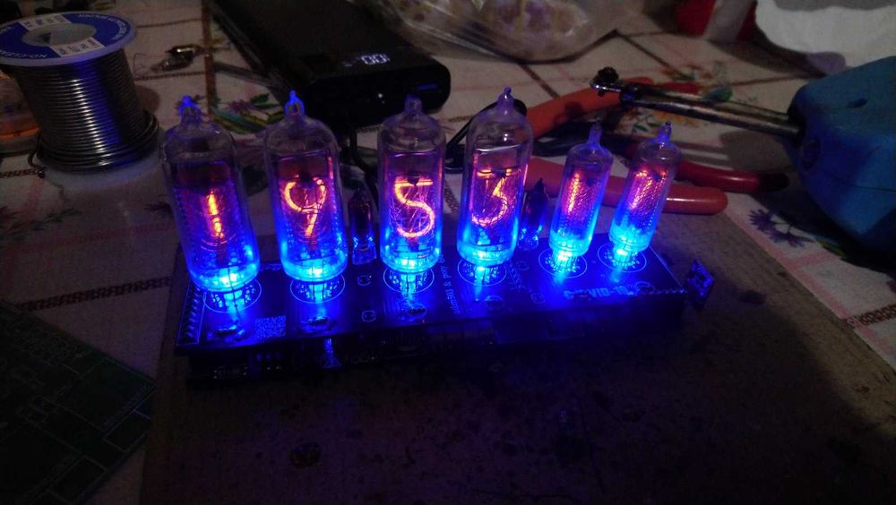 Радіоконструктор Nixie Clock набір лампового годинника ИН-12 ИН-14