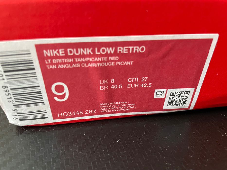 Чоловічі кросівки nike dunk low retro US 9 27 см нові