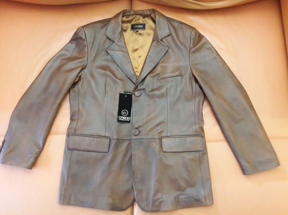 Чоловічий шкіряний піджак