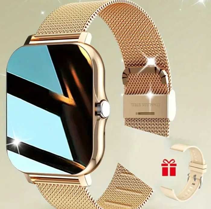 Smartwatch damski złoty z drugą bransoletą GRATIS różne kolory