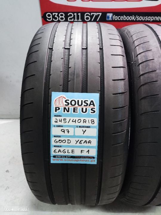 2 pneus semi novos 245-40r18 good year - oferta dos portes 14O EUROS