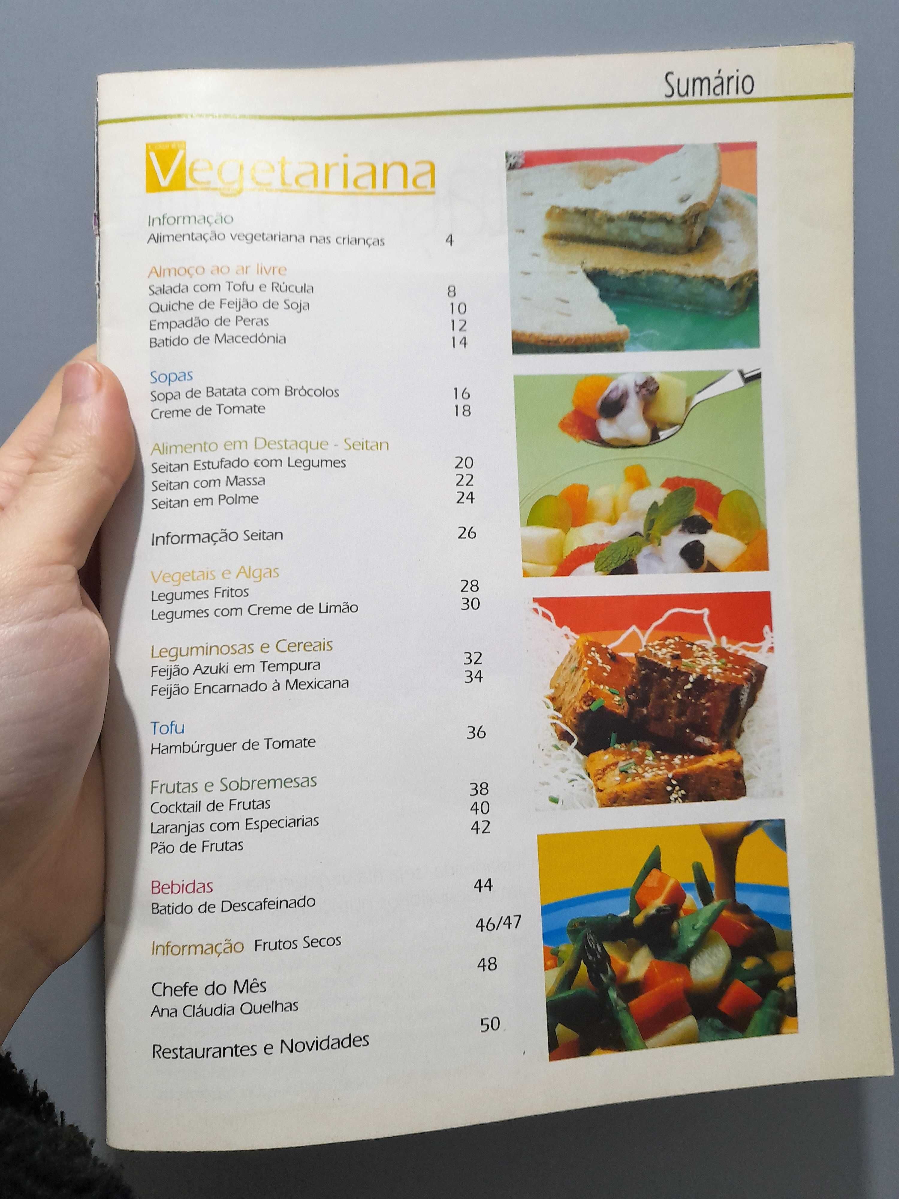 Duas revistas de receitas vegetarianas