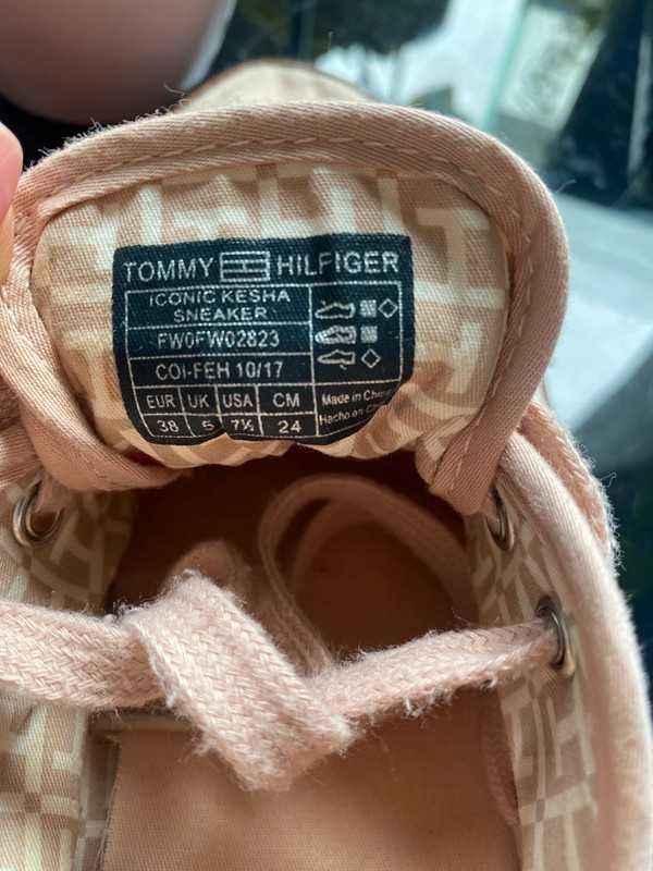 Trampki Tommy Hilfiger pudrowy róż 38 24cm