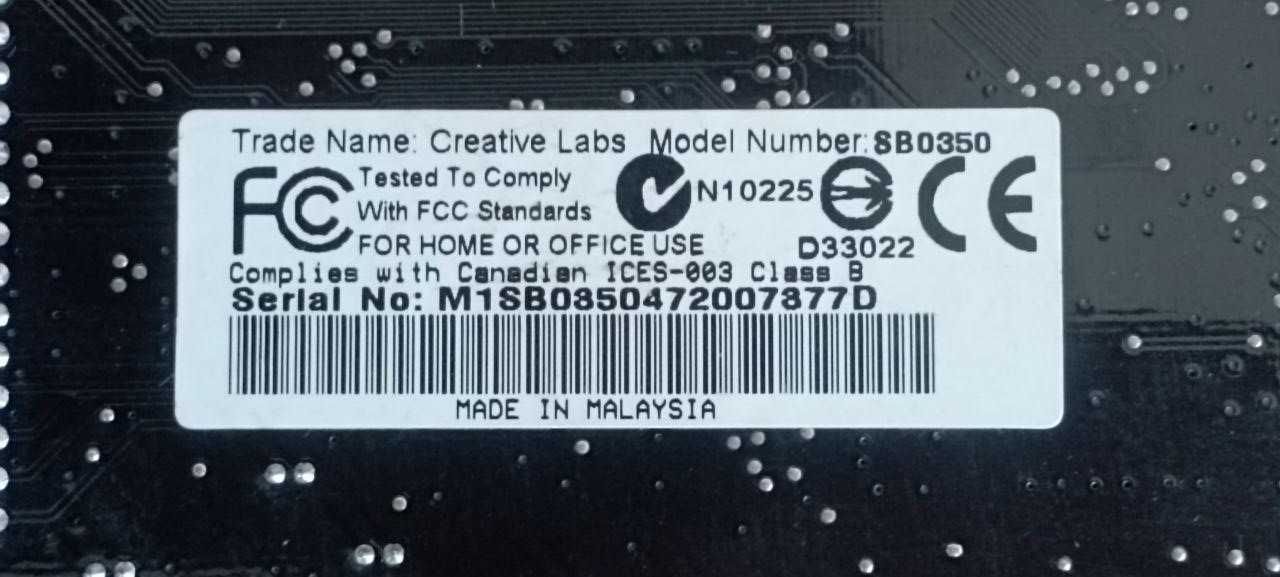 Audigy 2 zs sb0350 звуковая карта pci