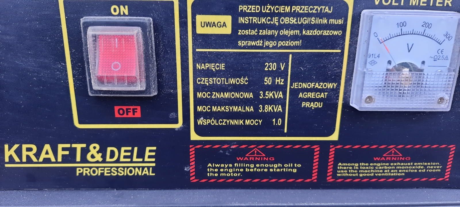 Agregat prądotwórczy Kraft & Dele 3000W JAK NOWY