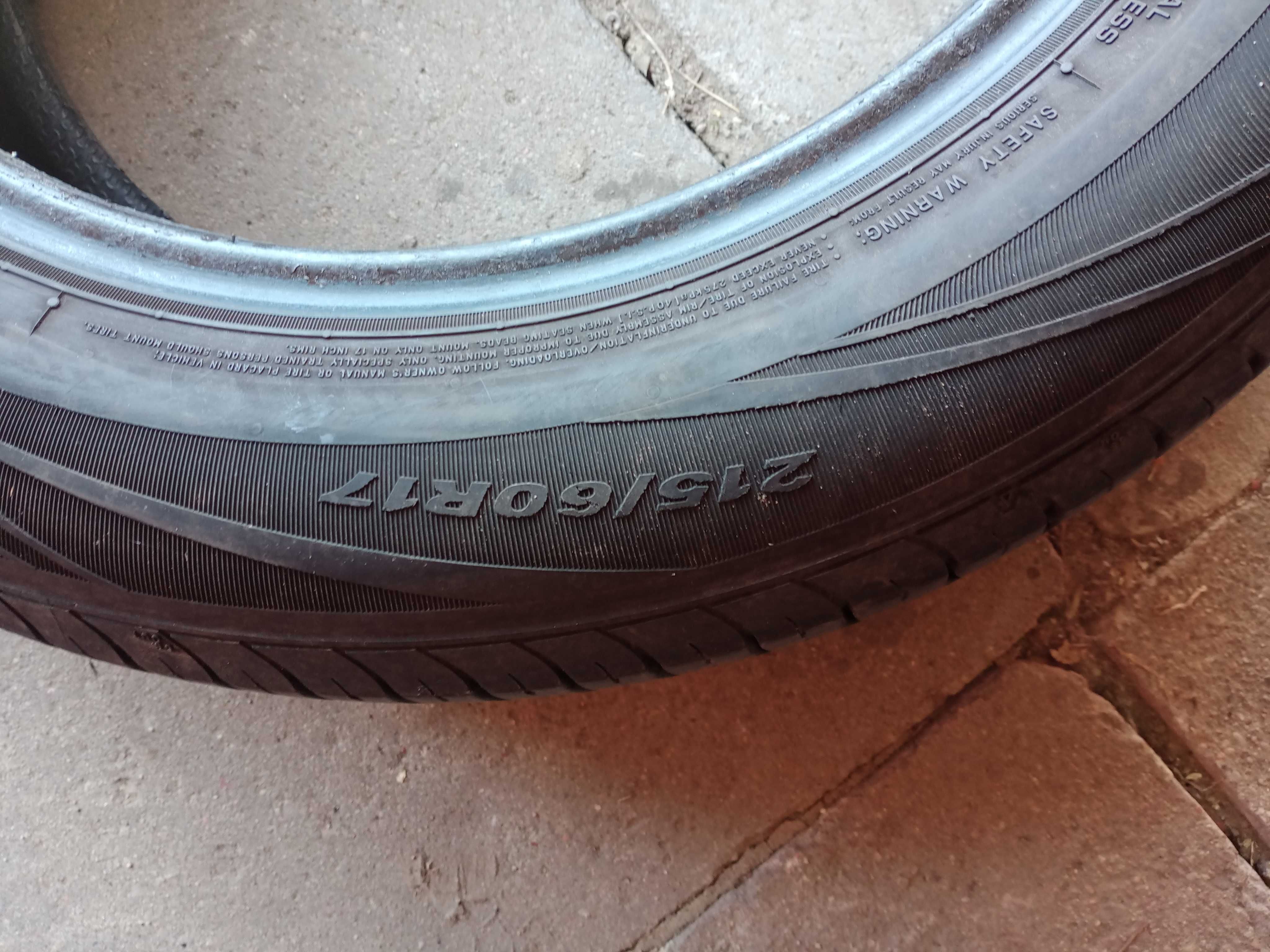 Sprzedam komplet opon letnich NEXEN 215/60  R17