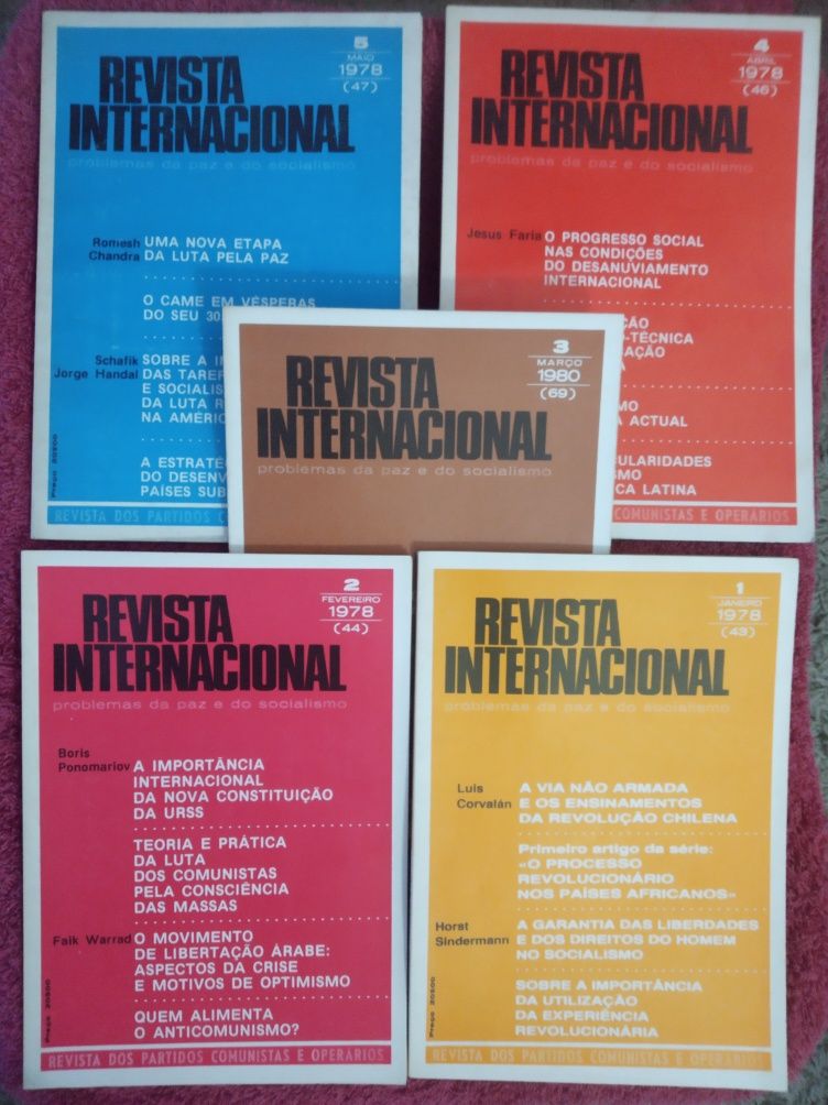 40 edições da REVISTA INTERNACIONAL anos 70 e 80