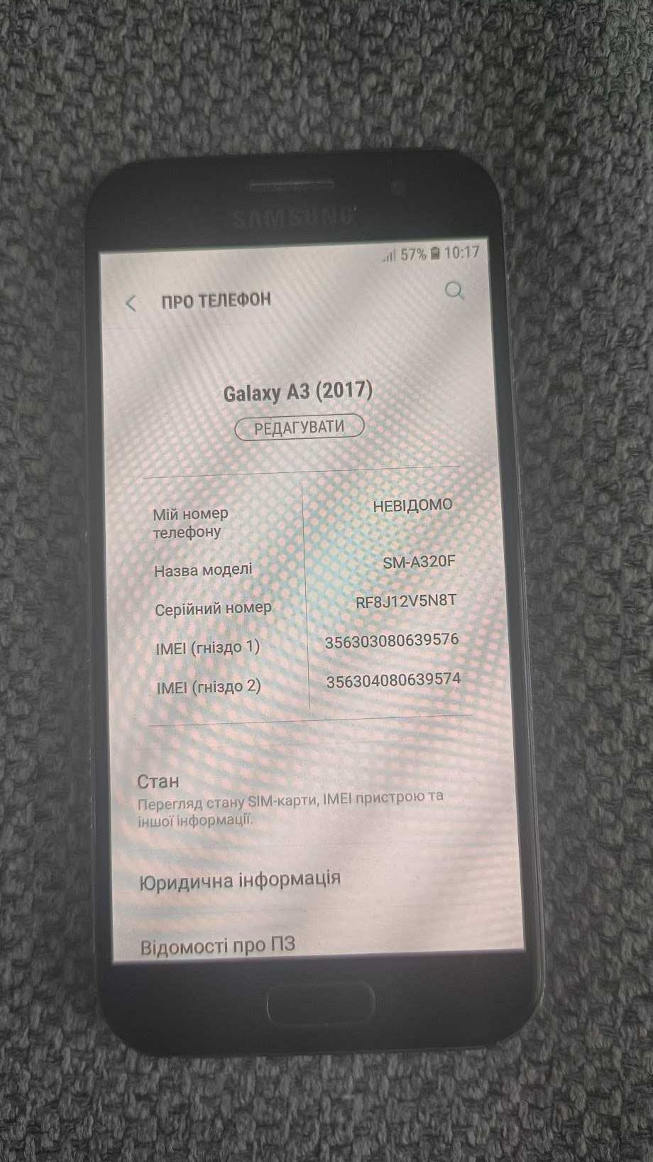 Продаю мобильный телефон Samsung Galaxy A3 16GB SM-A320F