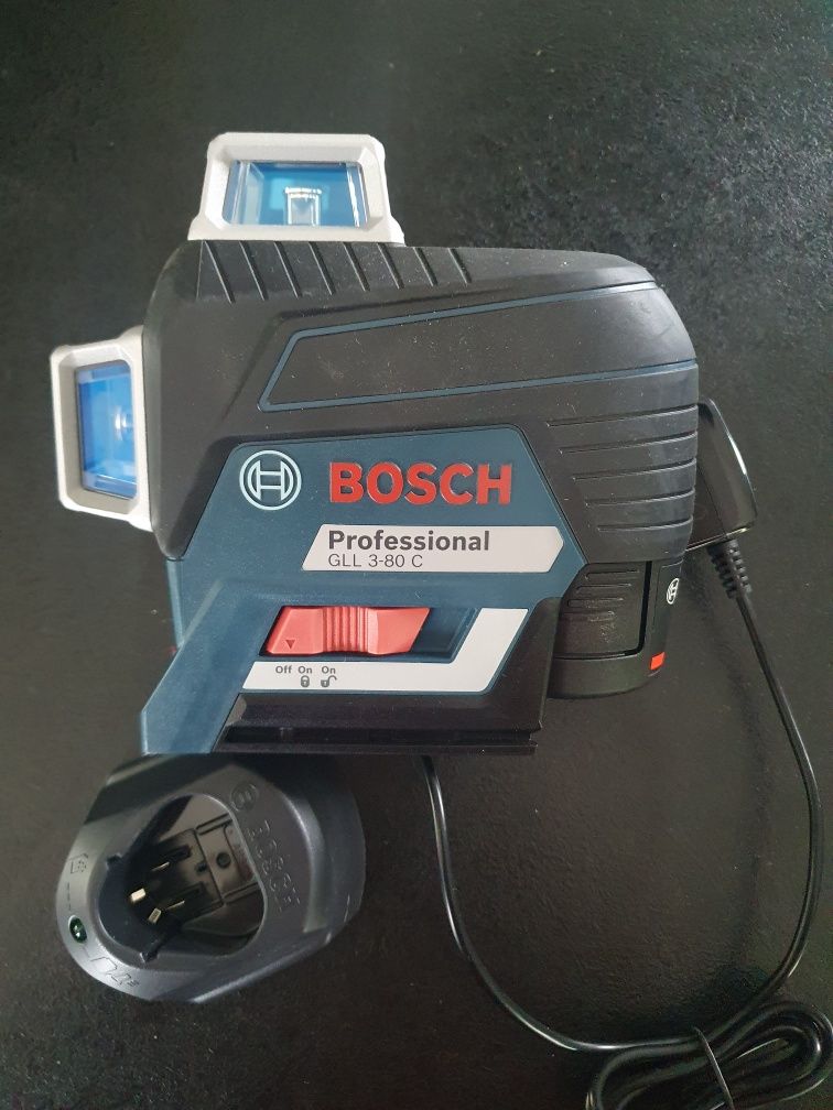 Laser krzyżowy liniowy płaszczyznowy 360 BOSCH GLL 3-80 C NOWY komplet