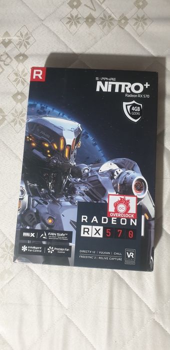 Видеокарта Sapphire nitro+rx570 4gb! Идеал, пломба!