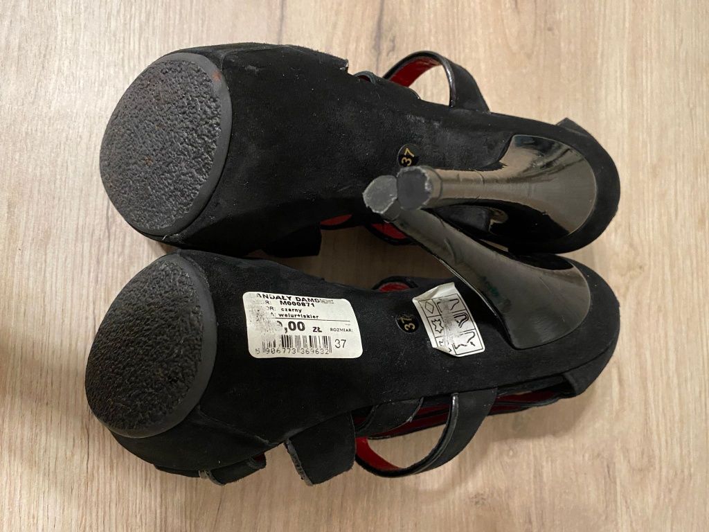 Buty na obcasach szpilki sandały Wojas skóra r. 37, 24 cm nowe