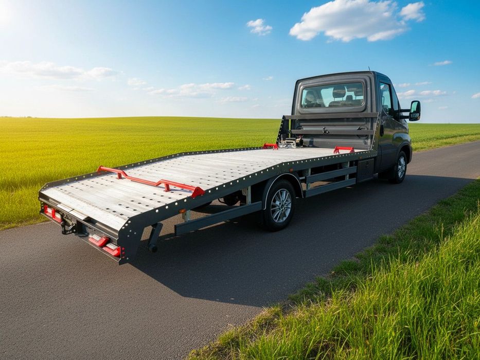 Auto laweta najazd zabudowa stalowo aluminiowa Renault Master Fiat Ducato Daily Mercedes Sprinter