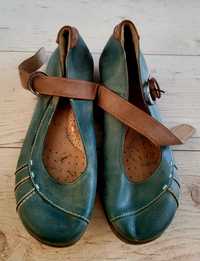 Buty ala mokasynki, design, kolor morski r.39